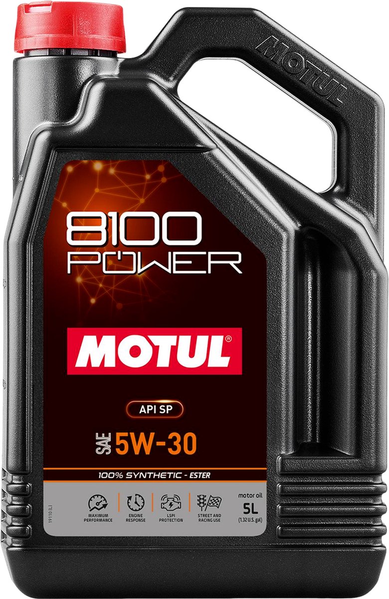 Motul 8100 Power 5W30 Synthetic High Performance Engine Oil - 5 Litre