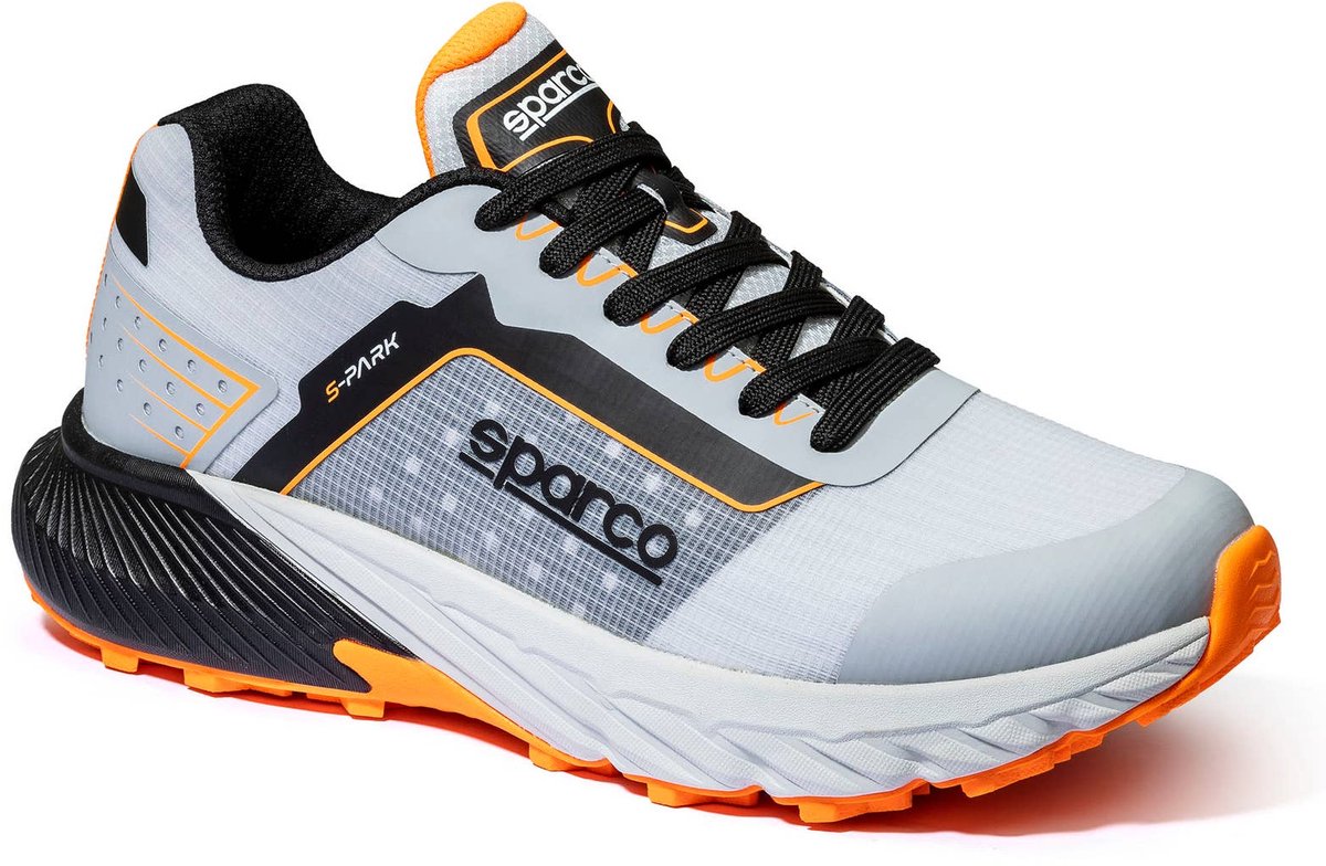 Sparco S-Park Safety Shoes - Colour: Silver / Black, Size: UK 11 / Eur 46, Black/silver