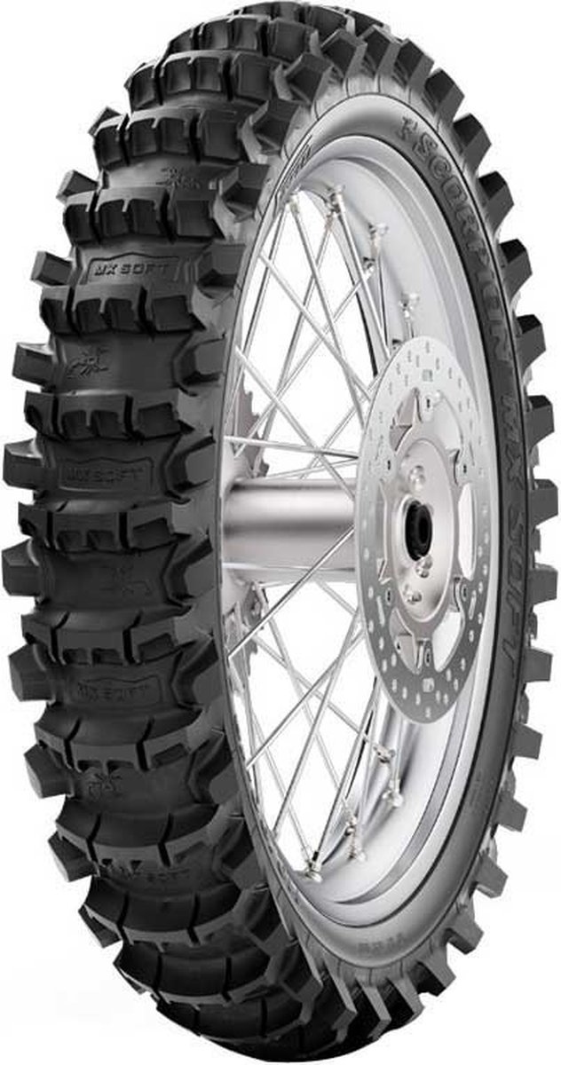 Pirelli Scorpion MX Soft Motocross Tyre - 100/90 19 (57M) NHS TT - Rear