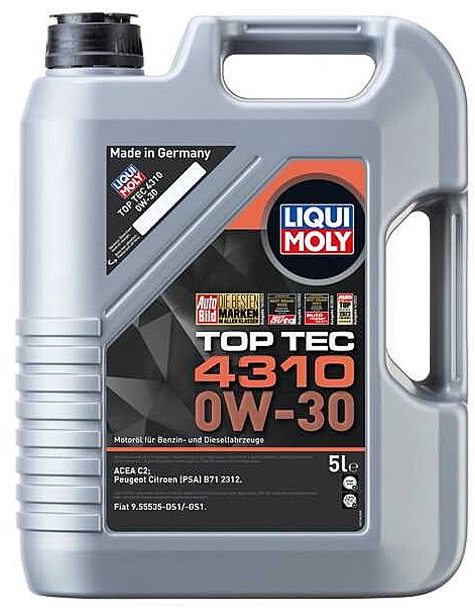 Liqui Moly Top Tec 4310 0W30 Synthetic Technology Engine Oil - 5 Litre