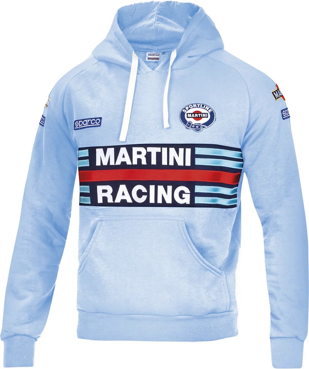 Sparco Martini Racing Hoodie - Colour: Light Blue, Size: M