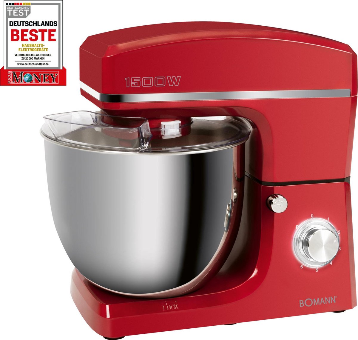 Bomann Elvisp KM 6036 CB - mixer - red - 1500 W