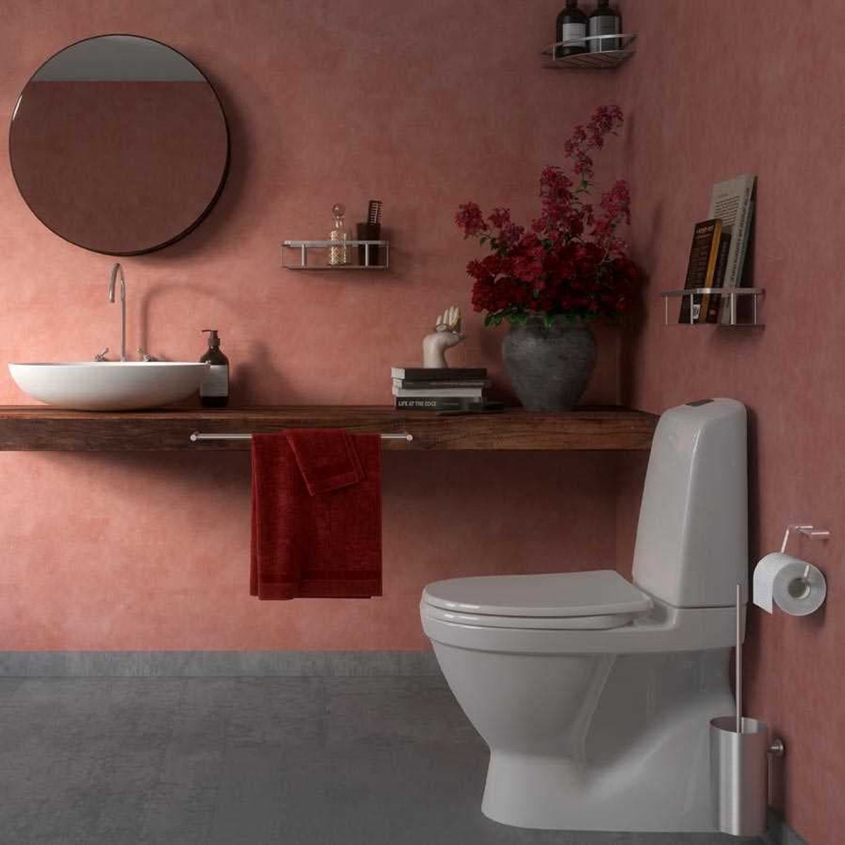 Pressalit towel rail 120x600 mm double polished