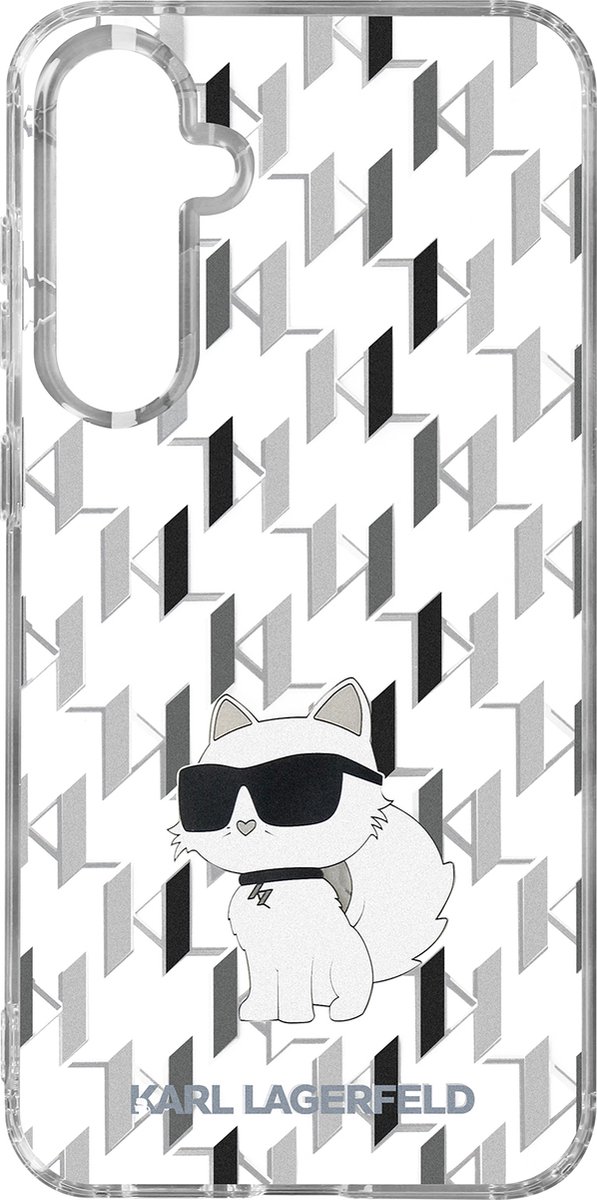 Karl Lagerfeld KLHCS23FEHNCMKLT S23 FE S711 transparent hardcase Monogram Choupette