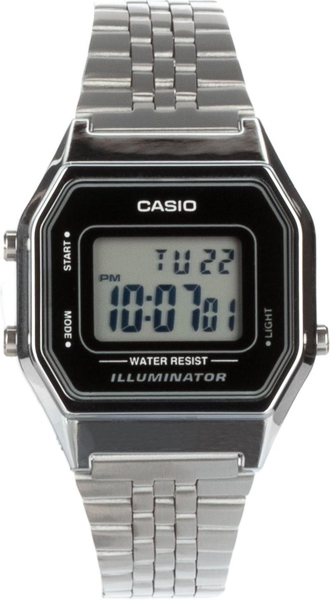 Casio Vintage Acero Inoxidable Batería 5 Años Resistente al agua LA680WEA-1EF