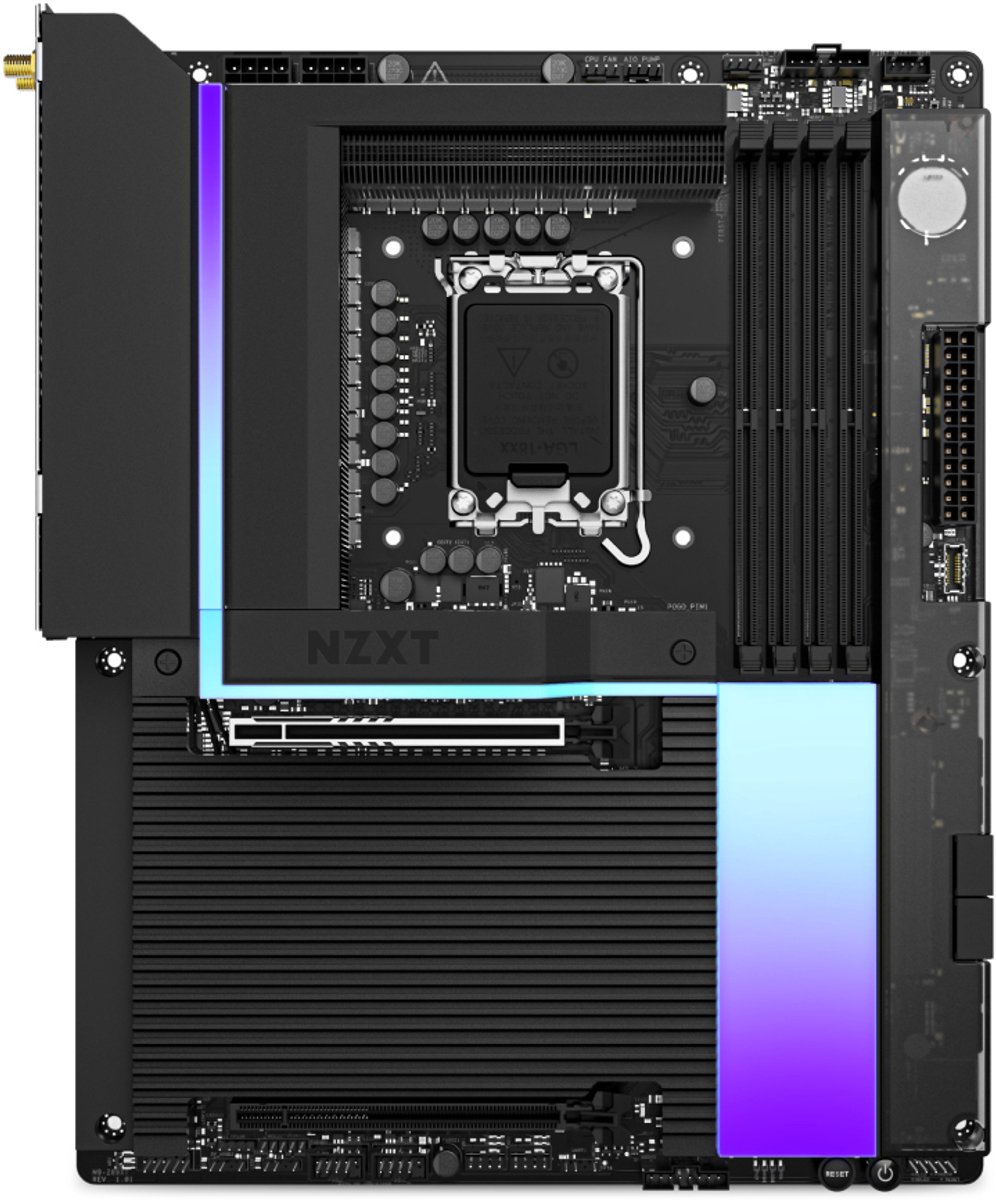 Placa base NZXT N9 Z890 Intel LGA1851 DDR5 ATX WiFi 7 Negro