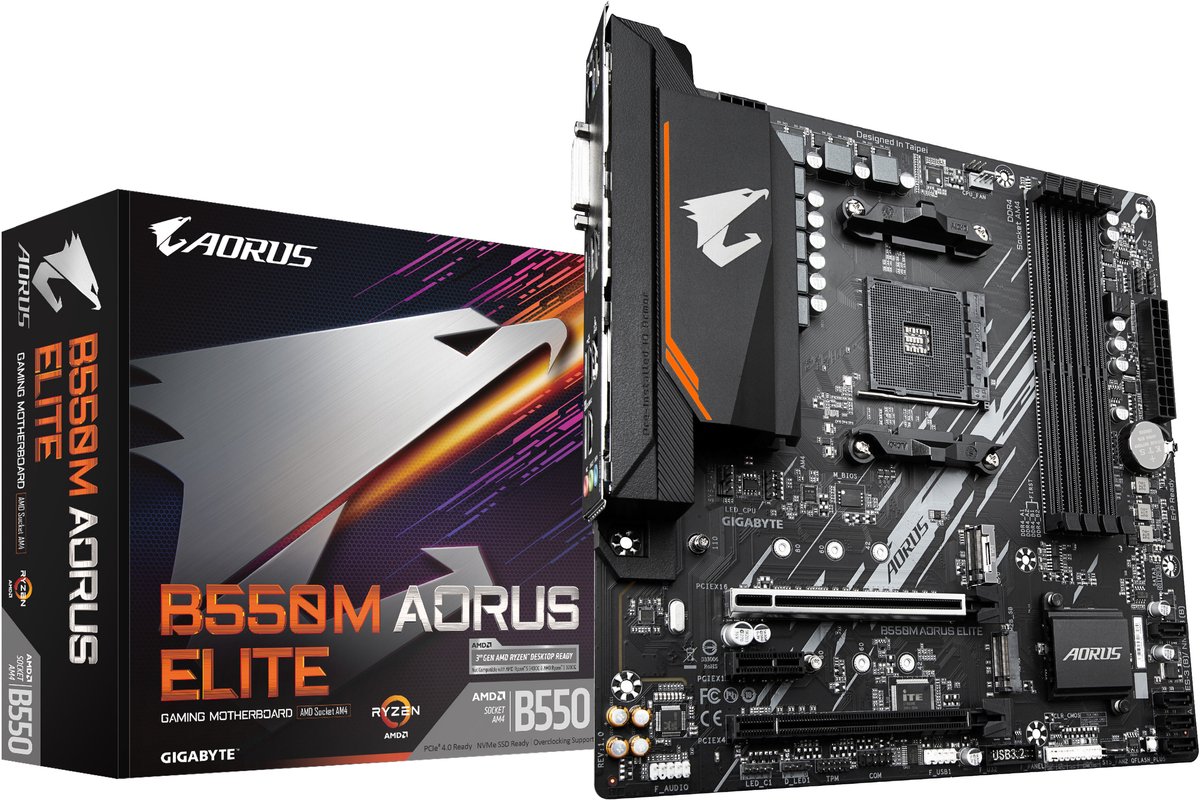 Gigabyte B550M AORUS ELITE AMD Zócalo AM4 128GB Micro ATX Negro