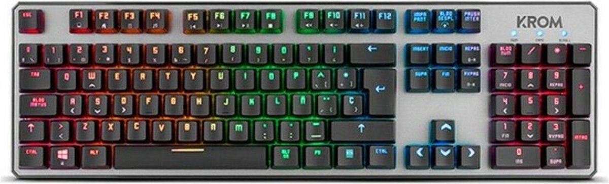 Teclado  Mecánico Gaming Krom Kernel RGB Negro Switch Rojo