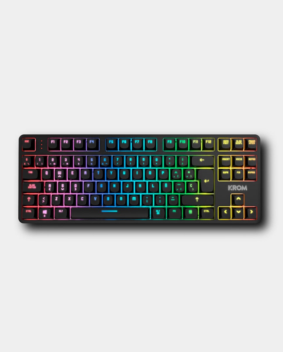 Teclado Gaming Krom Kernel Pro TKL Inalámbrico Mecánico Outemu Red RGB Negro