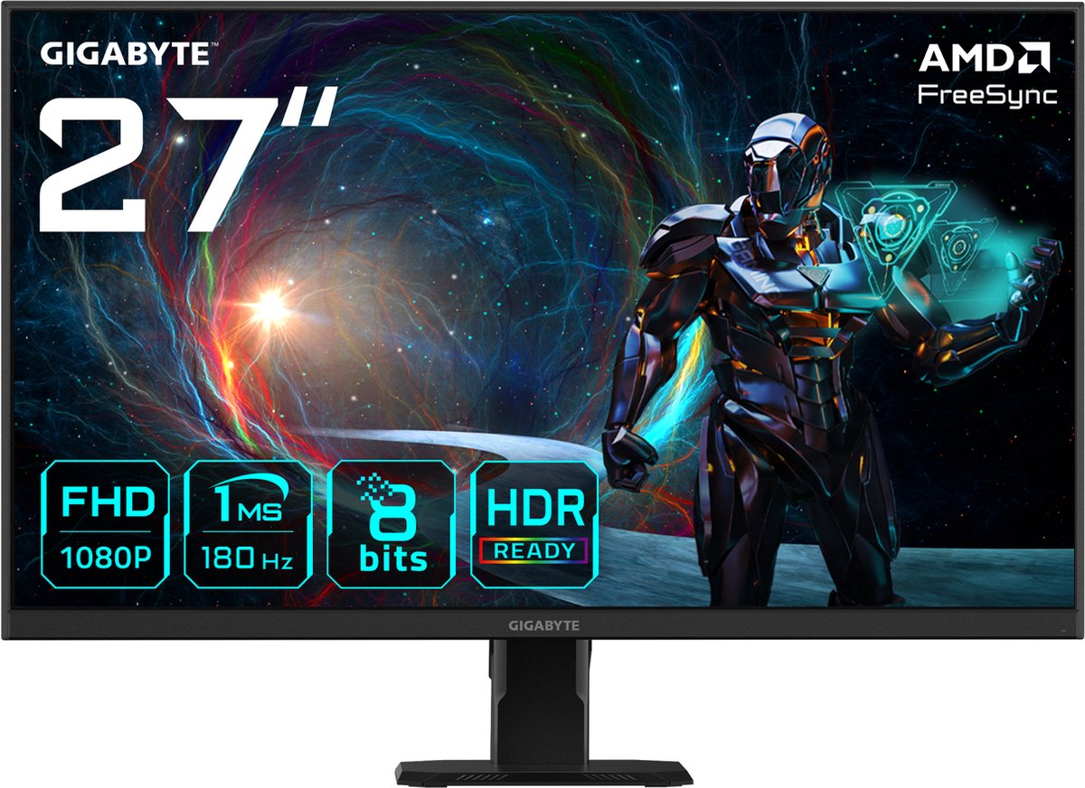 Gigabyte GS27FA SS-IPS Negro 27 pulgadas Full HD IPS 180Hz 1ms FreeSync HDR Monitor