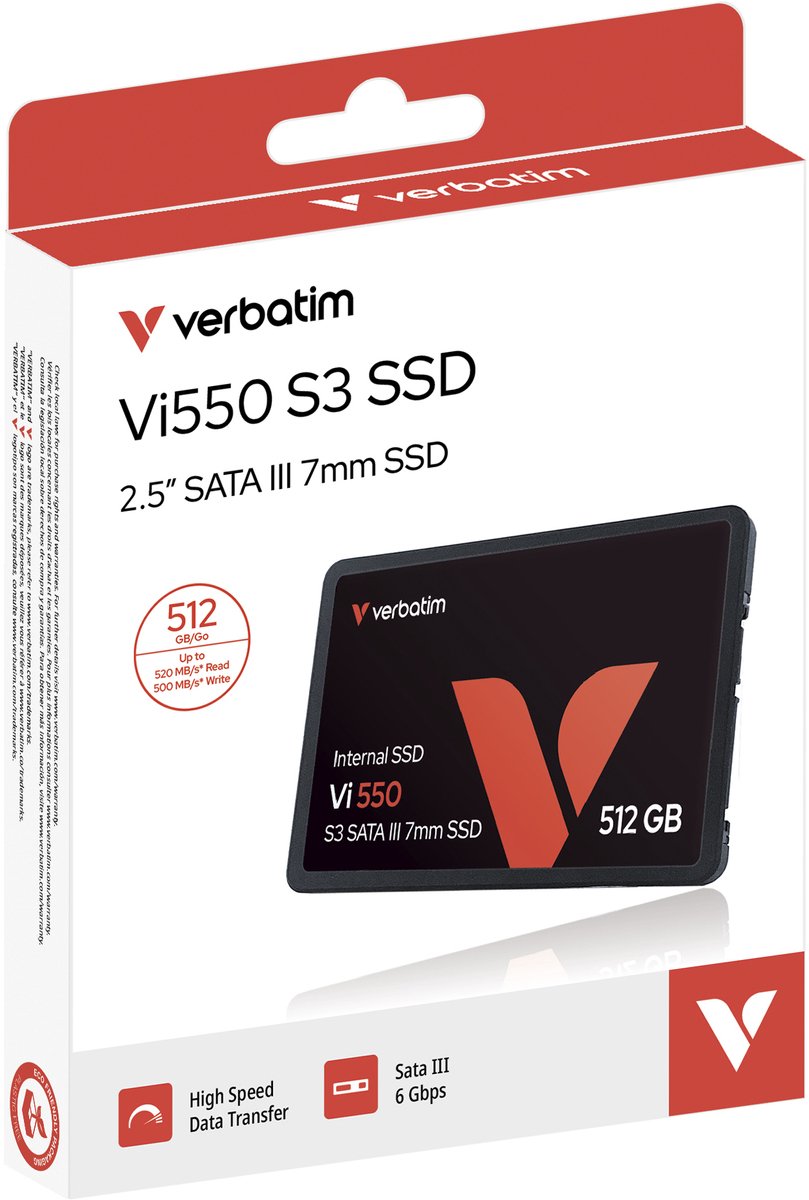 SSD Verbatim Vi550 S3 512GB 2.5 pulgadas SATA III