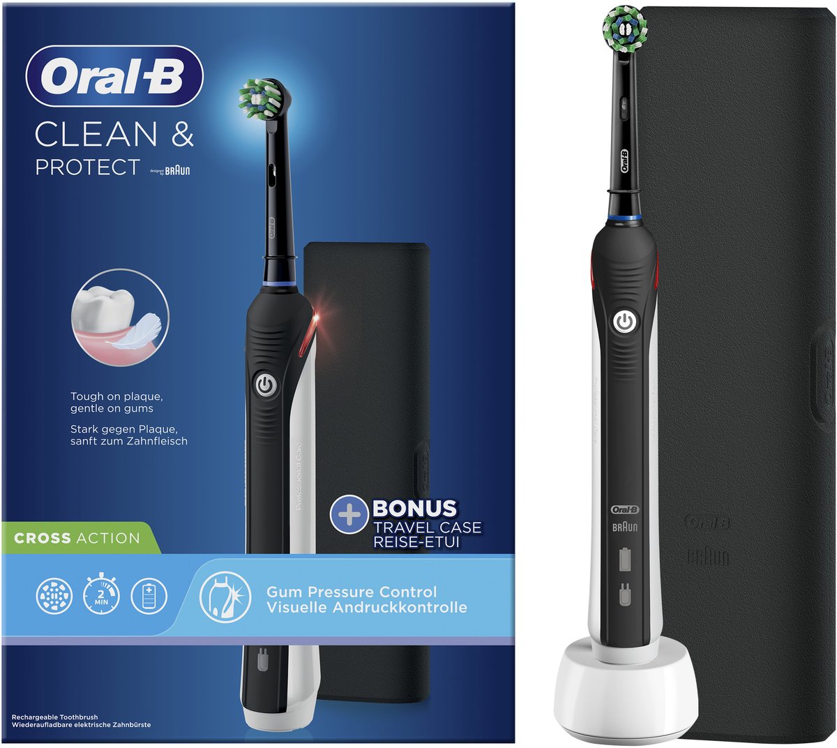 Cepillo Eléctrico Oral-B Pro 2 Clean & Protect 3D Rotacional 14 Días