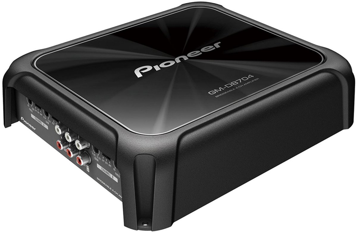 Amplificador de coche Pioneer 4 canales 1200W máx Negro GM-D8704