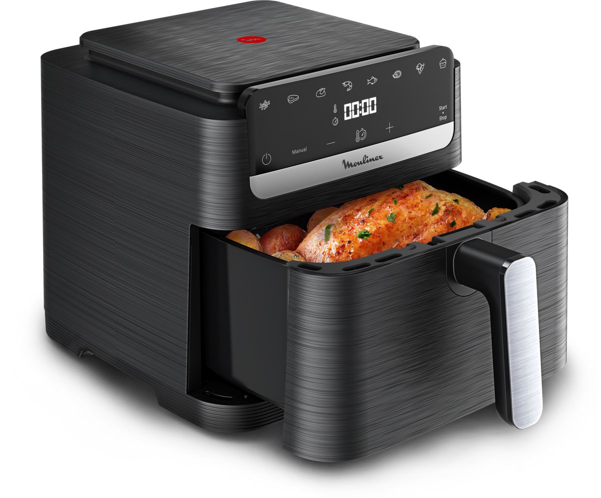 Freidora de aire Moulinex Easy Fry Mega Compact 7,5L 2020W Programas predefinidos Negro EZ8618