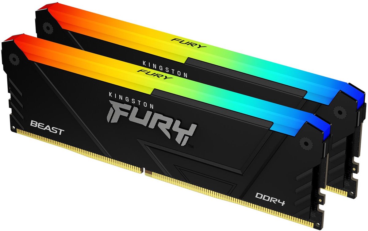 Kit de Memoria RAM Kingston FURY Beast DDR4 16GB 2x8GB 3200MHz