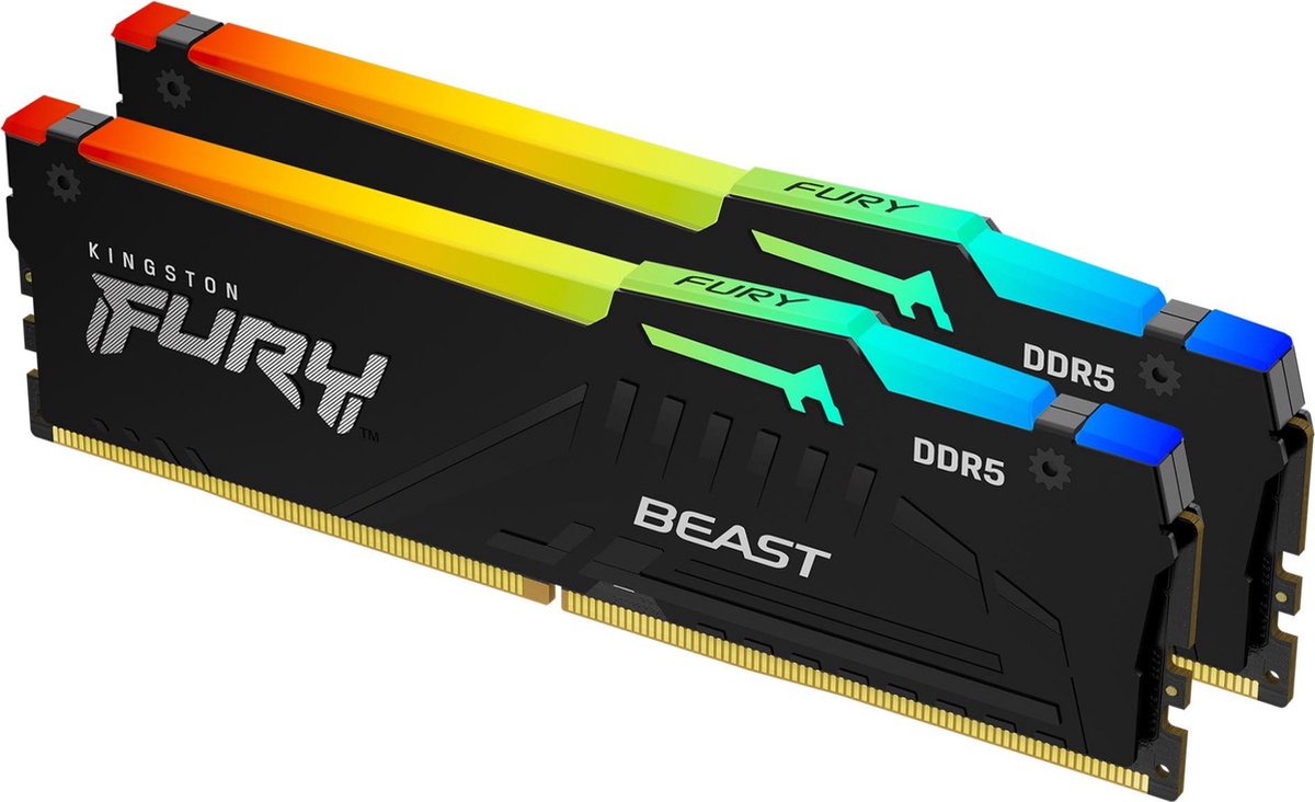 Kit de memoria Kingston FURY Beast RGB DDR5 64GB 2x32GB