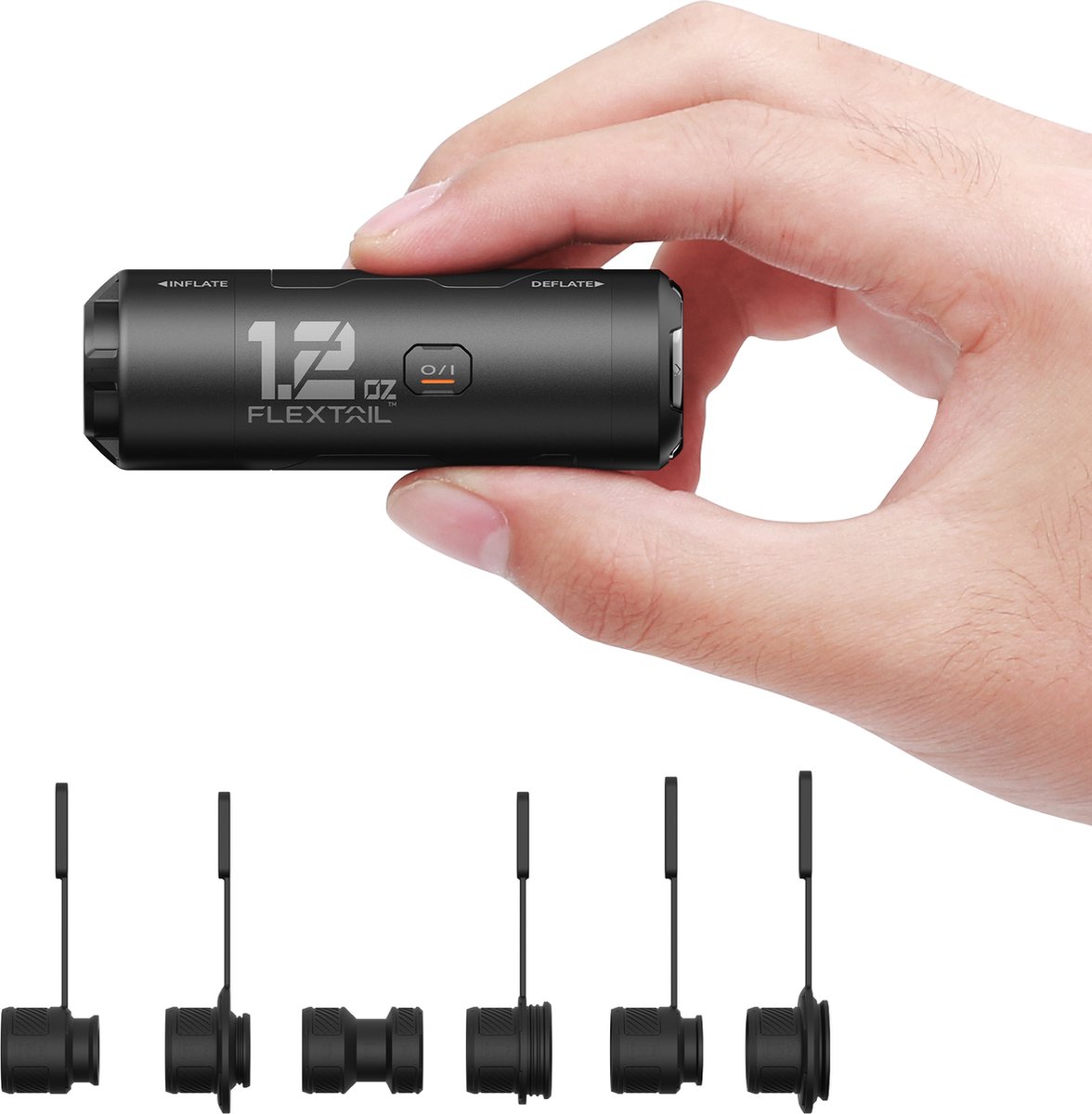 Bomba de Aire Portátil Flextail Zero Pump Negro USB-C Recargable