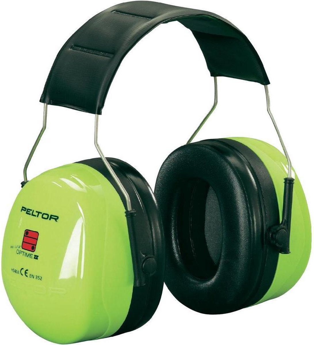 Casque anti-bruit Peltor Optime II à arceau (H520A), vert fluo