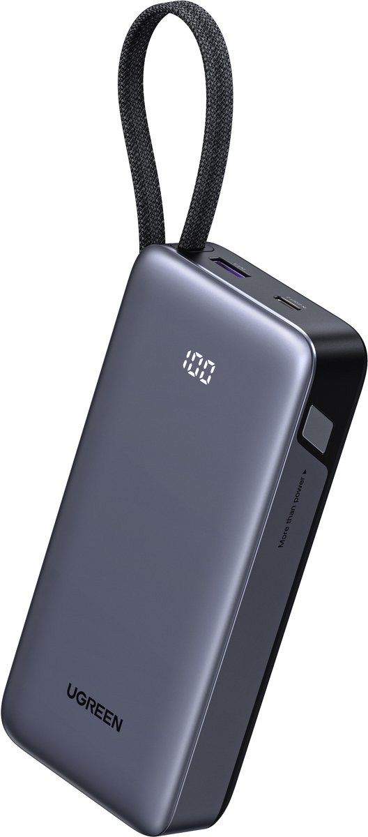 Batteria Esterna UGREEN PB536 (55988B), 20000mAh, 45W, QC + PD, 1 x USB-A - 2 x USB-C, Grigio