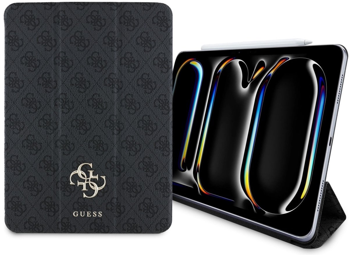Custodia per Apple iPad Pro 11 (2024), Guess, 4G Big Logo, Nera