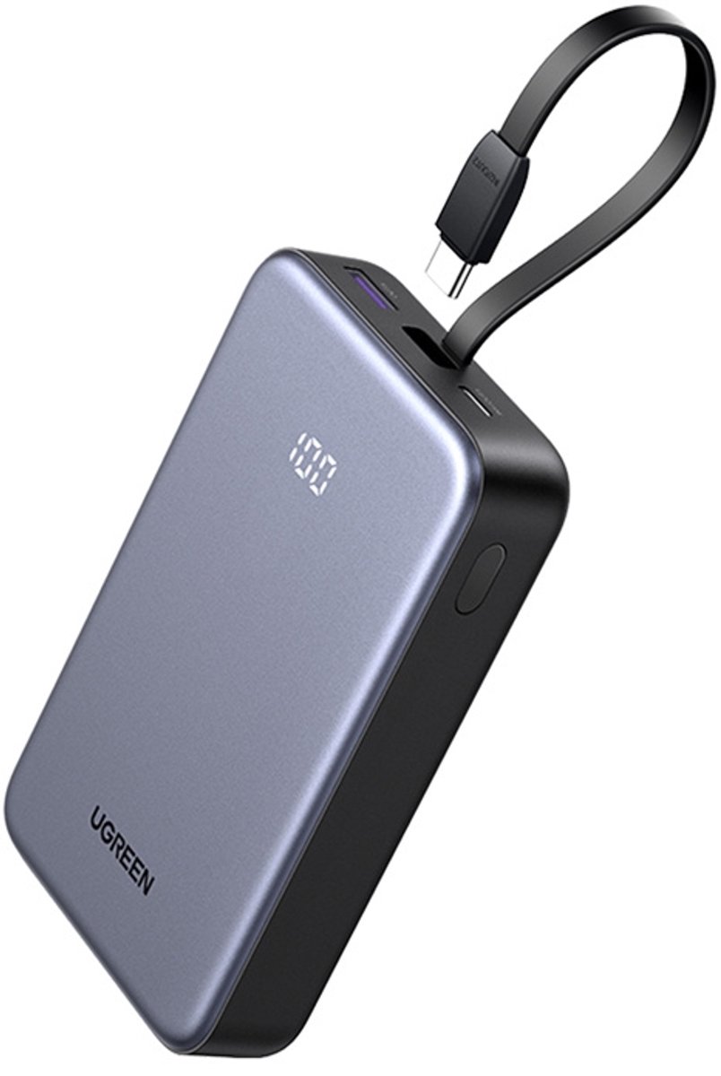 Batteria Esterna UGREEN PB505, 20000mAh, 22.5W, QC + PD, 1 x USB-A - 2 x USB-C, Grigio
