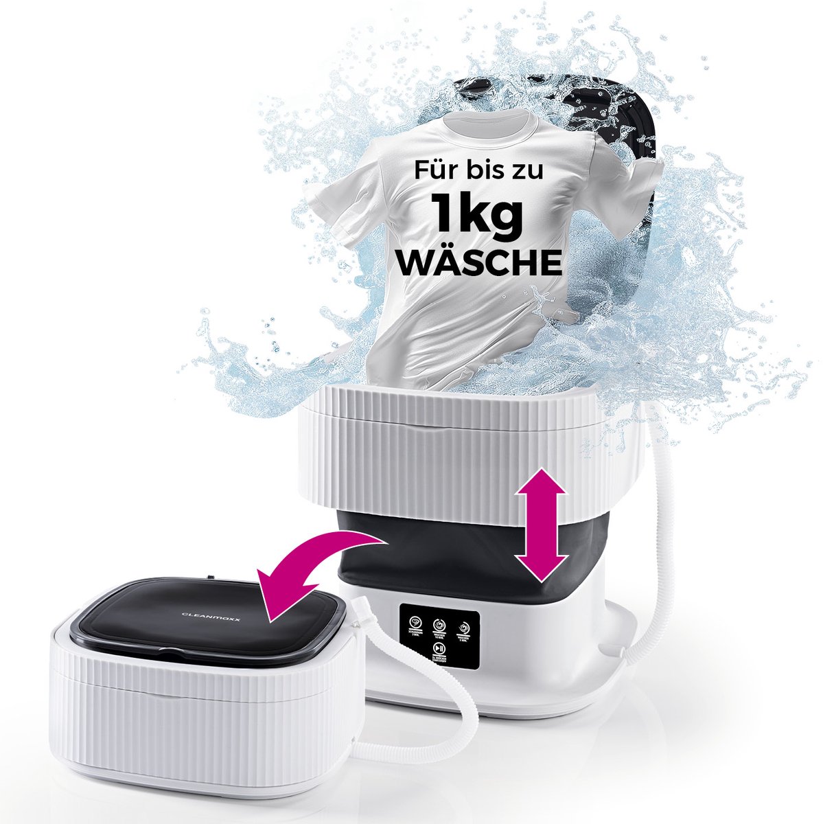 CLEANmaxx Mini-Waschmaschine, faltbar