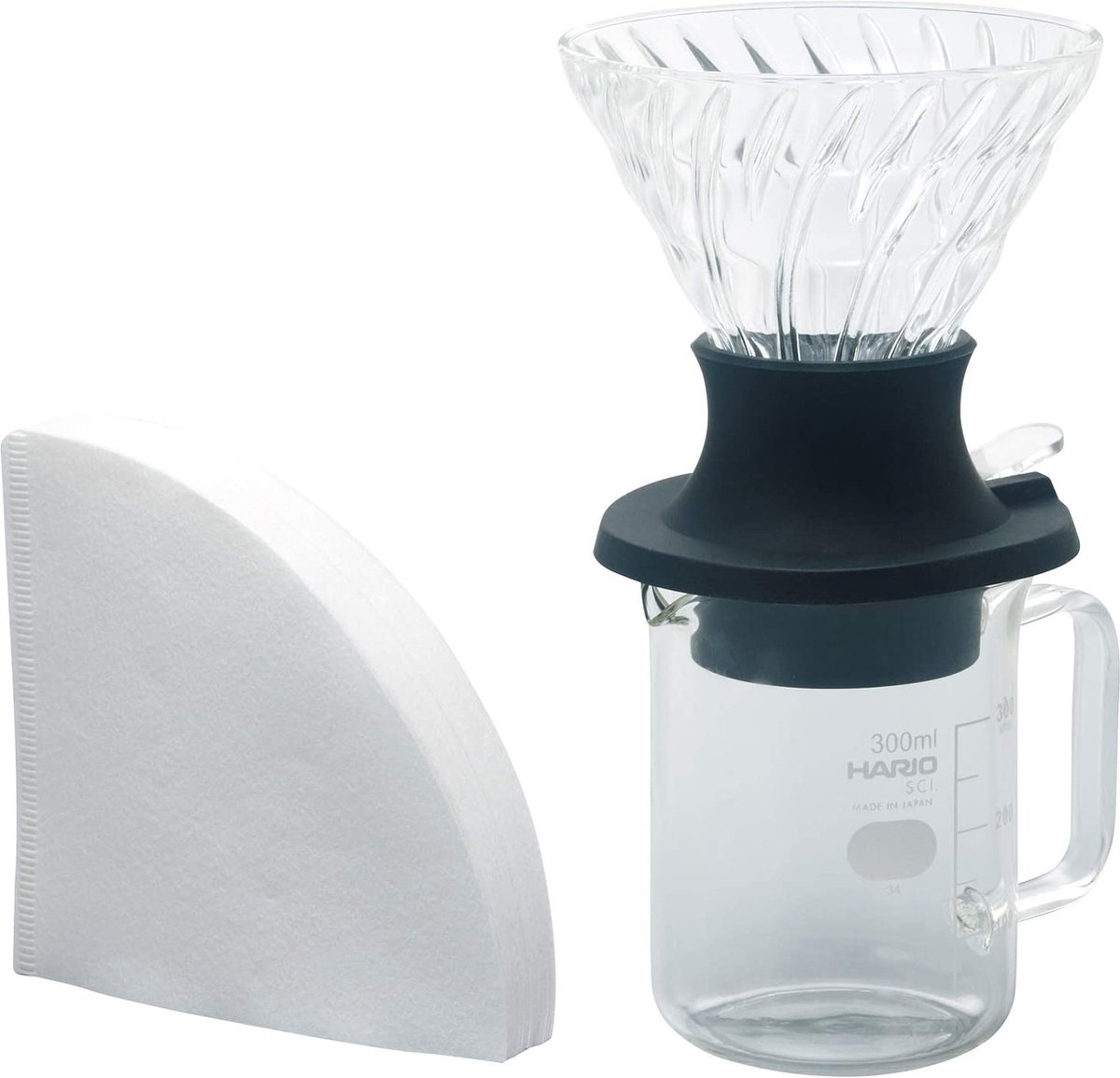 Hario V60 02 Switch Immersion Dripper, Storlek 02, 200ml + Pappersfilter