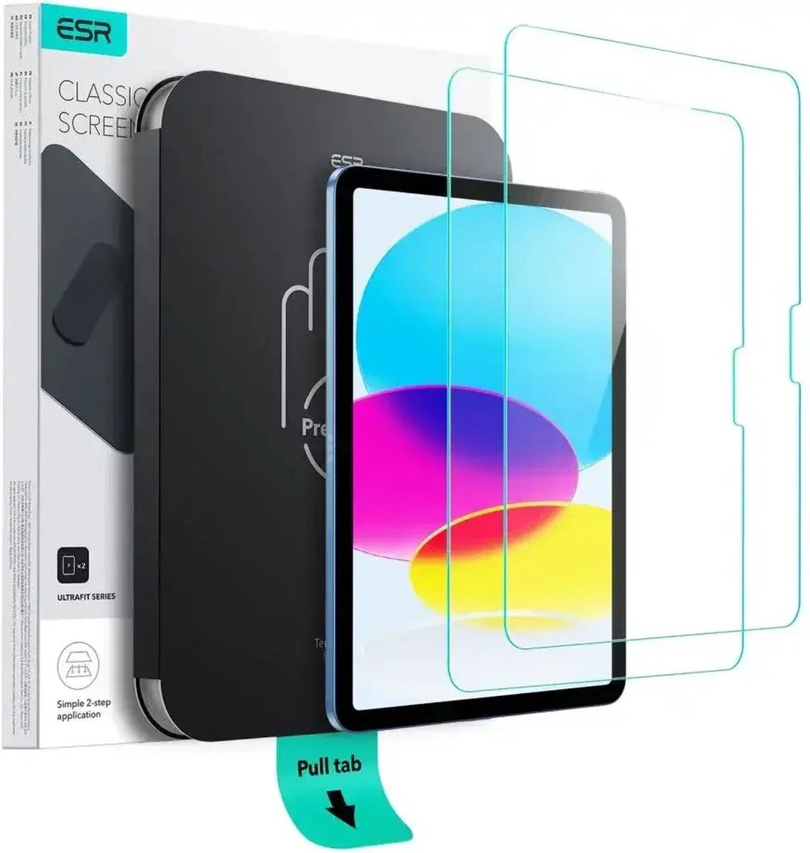 ESR UltraFit Tempered Glass 2-pack for iPad 10.9" 2022 (10th gen.) / 11" 2025 (11th gen.)