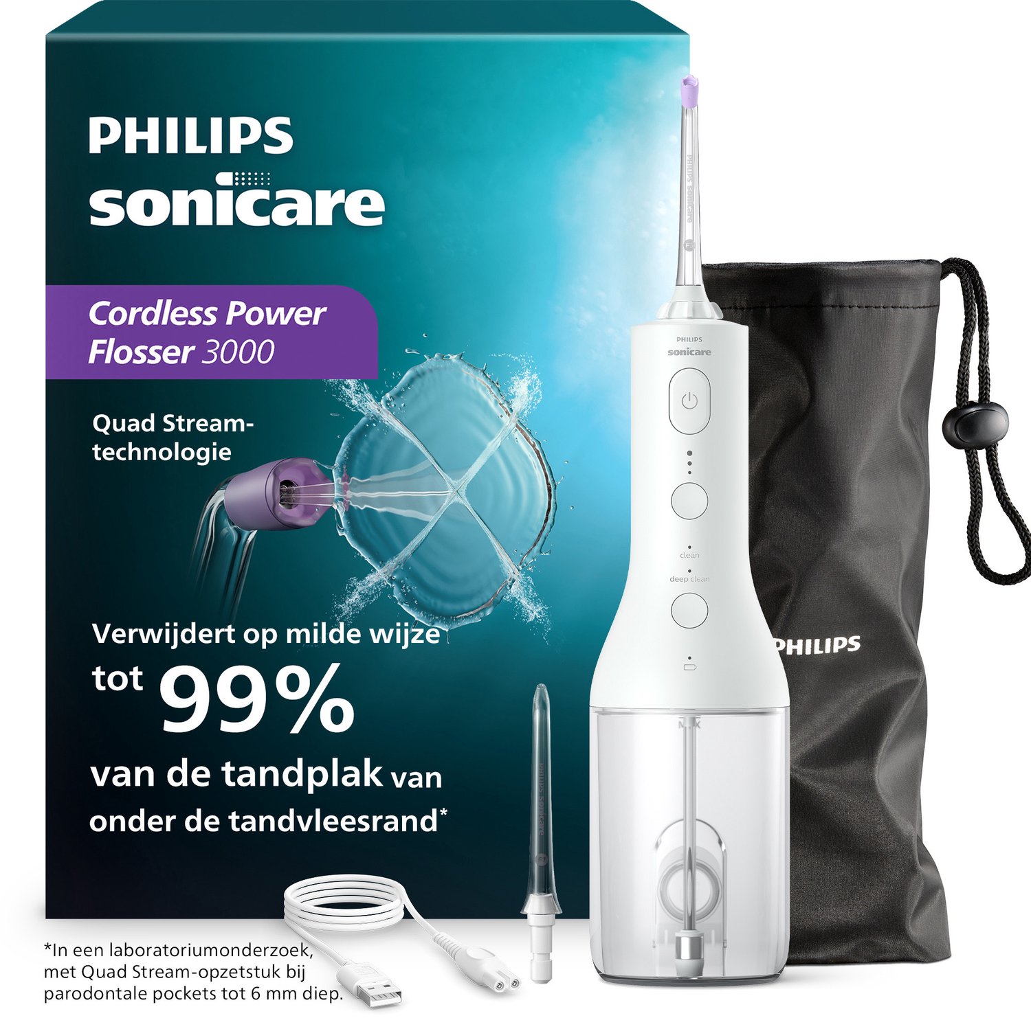 Philips Power Flosser 3000 HX3826/31 Irrigador oral sin cable