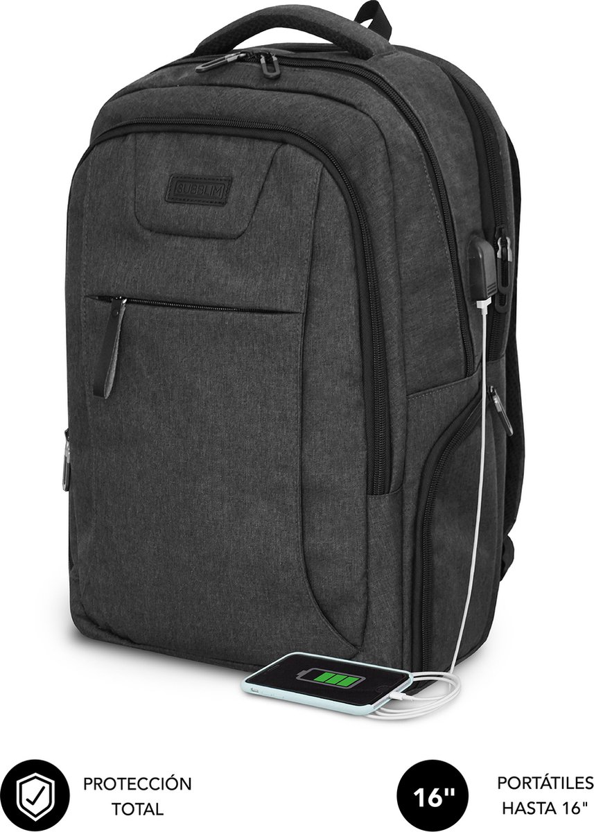 SUBBLIM Mochila ordenador Professional Air Padding Backpack 16"