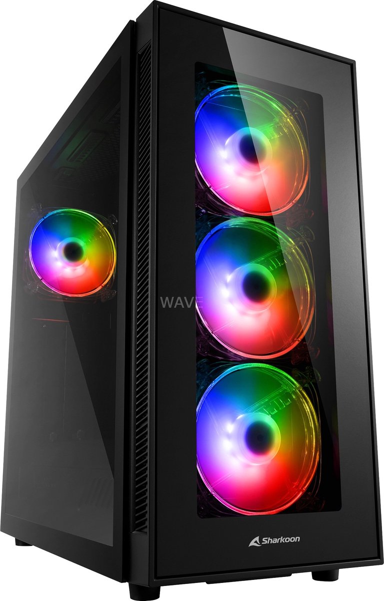 Sharkoon TG5 PRO RGB - Kabinet - Tower - Sort
