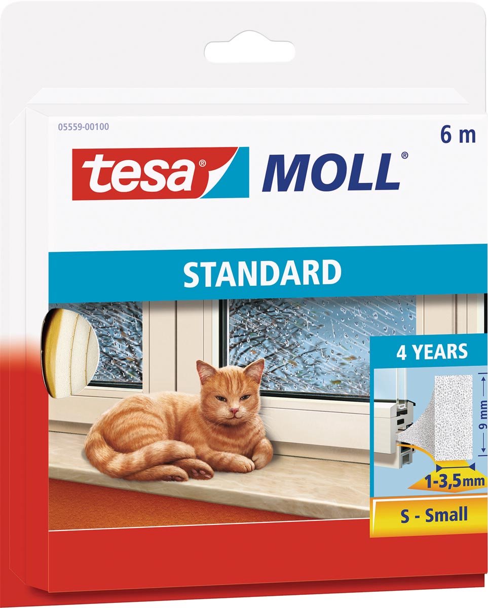 tesa moll Standard hvid selvklæbende skumtætningsbånd