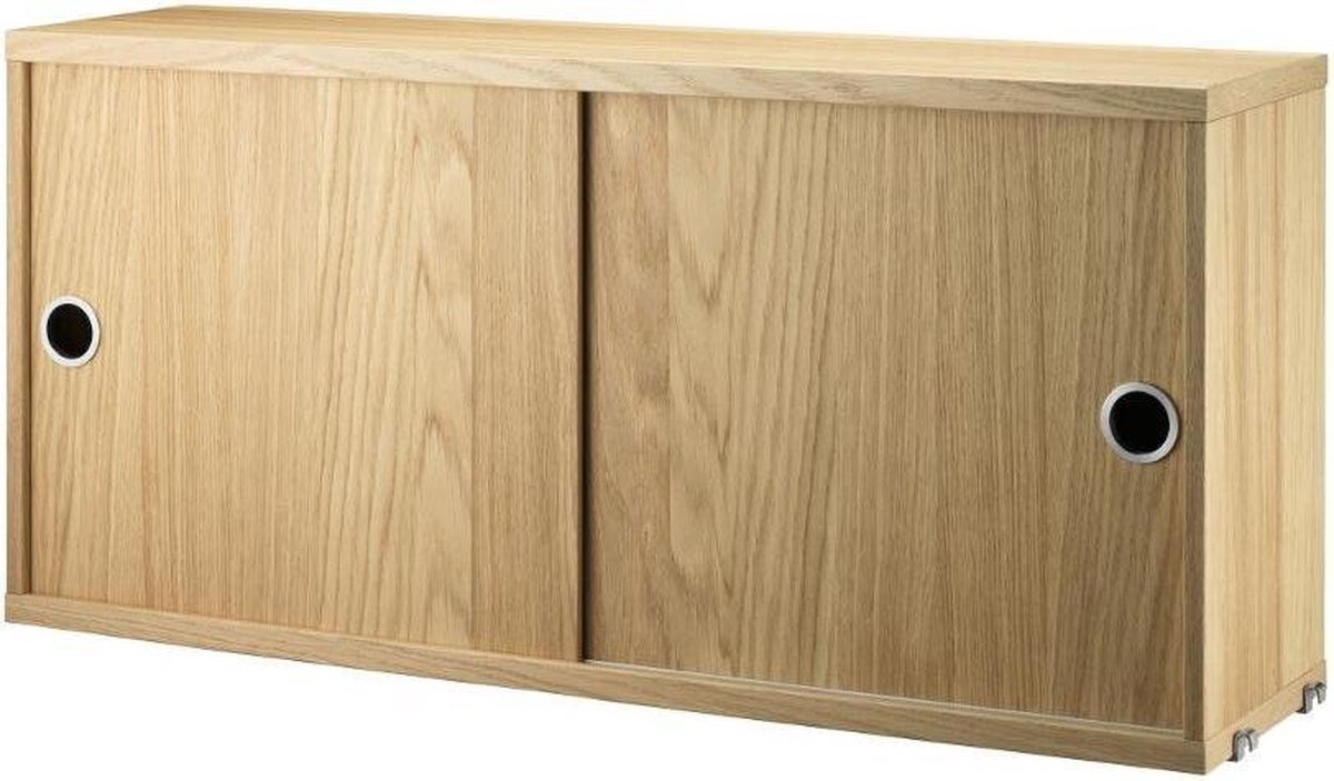 String Cabinet con puertas correderas String Roble, 78x20 cm