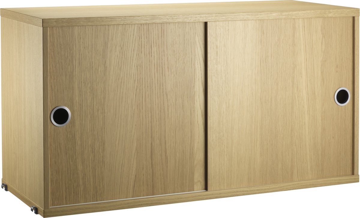 String Cabinet con puertas correderas String Roble, 78x30 cm