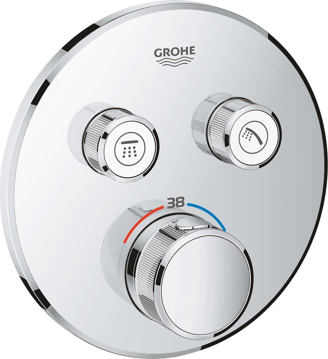 Grohe Grohtherm SmartControl Termostat til indbygning med to ventiler, krom