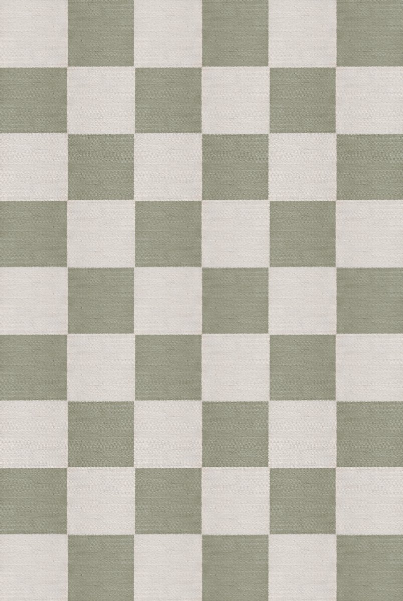 Layered Chess tappeto in lana Sage, 200x300 cm