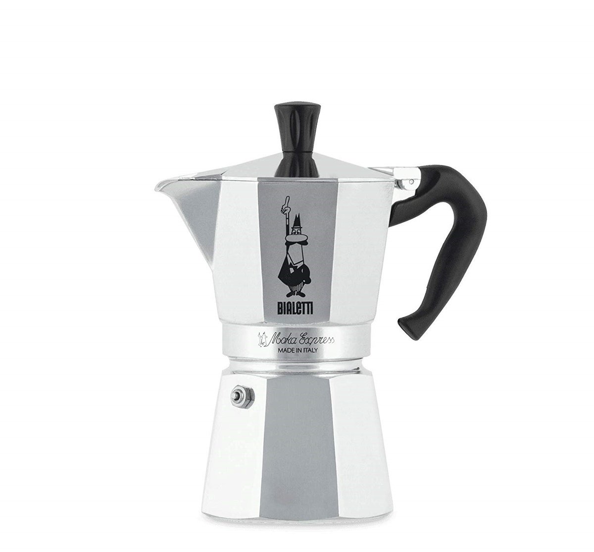 Bialetti Caffettiera Moka 6 tazze Argento