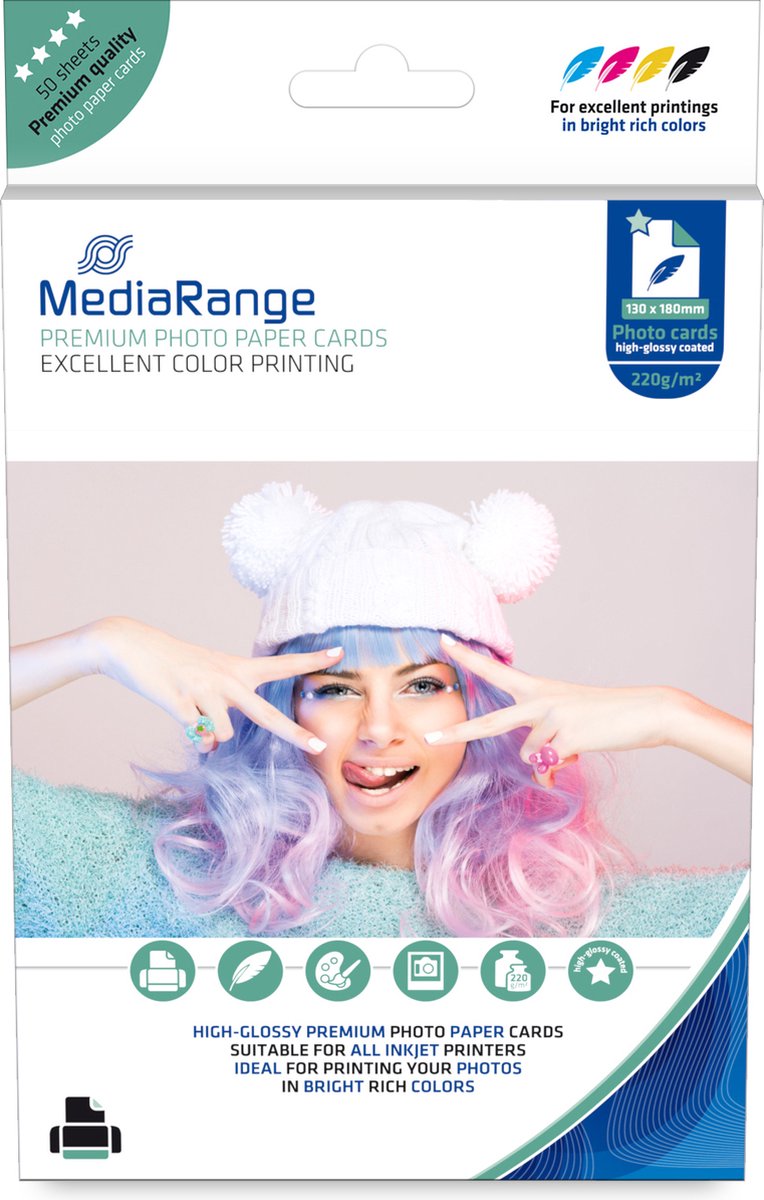 MediaRange - højglans fotopapir