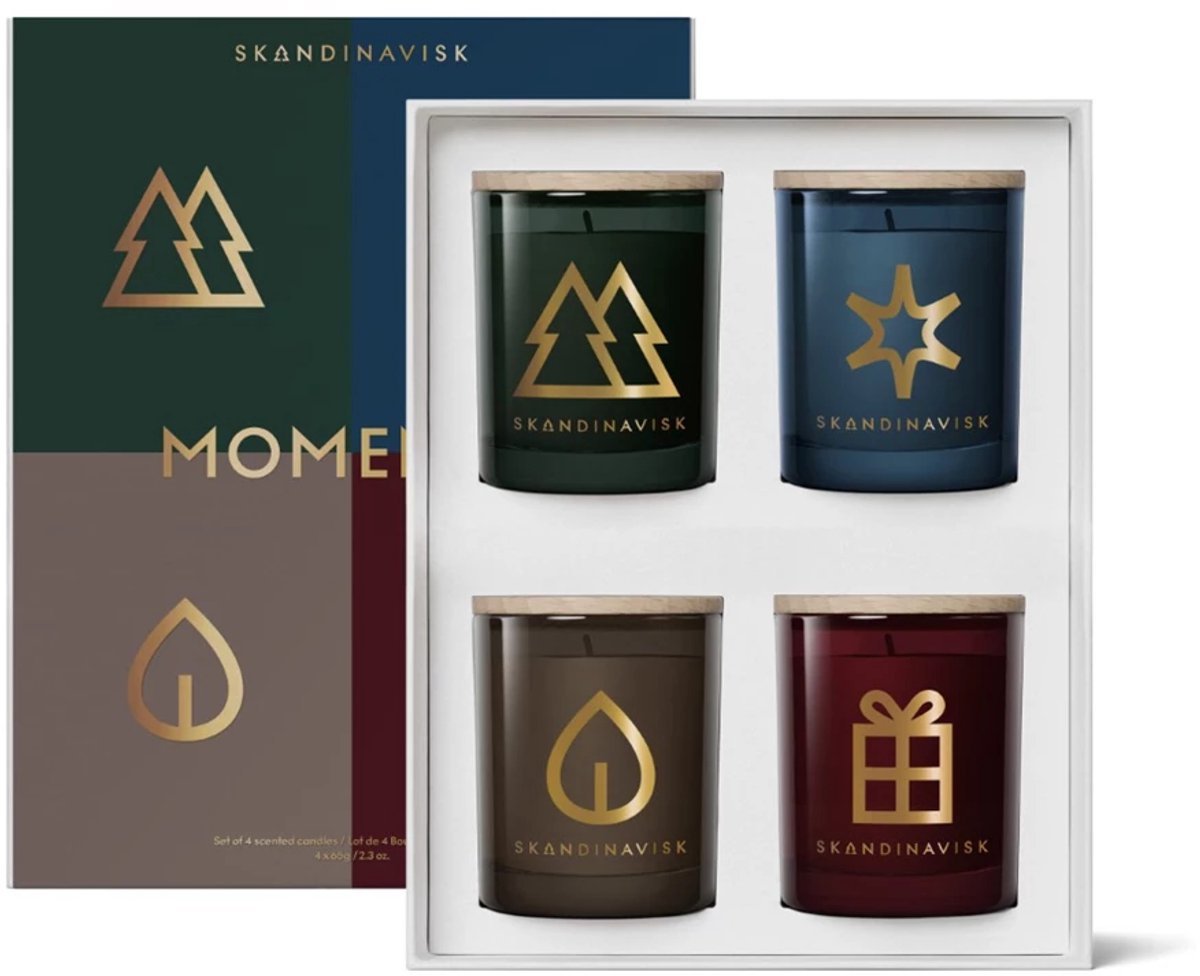 Skandinavisk Moments set de velas perfumadas, 4 piezas 65 g
