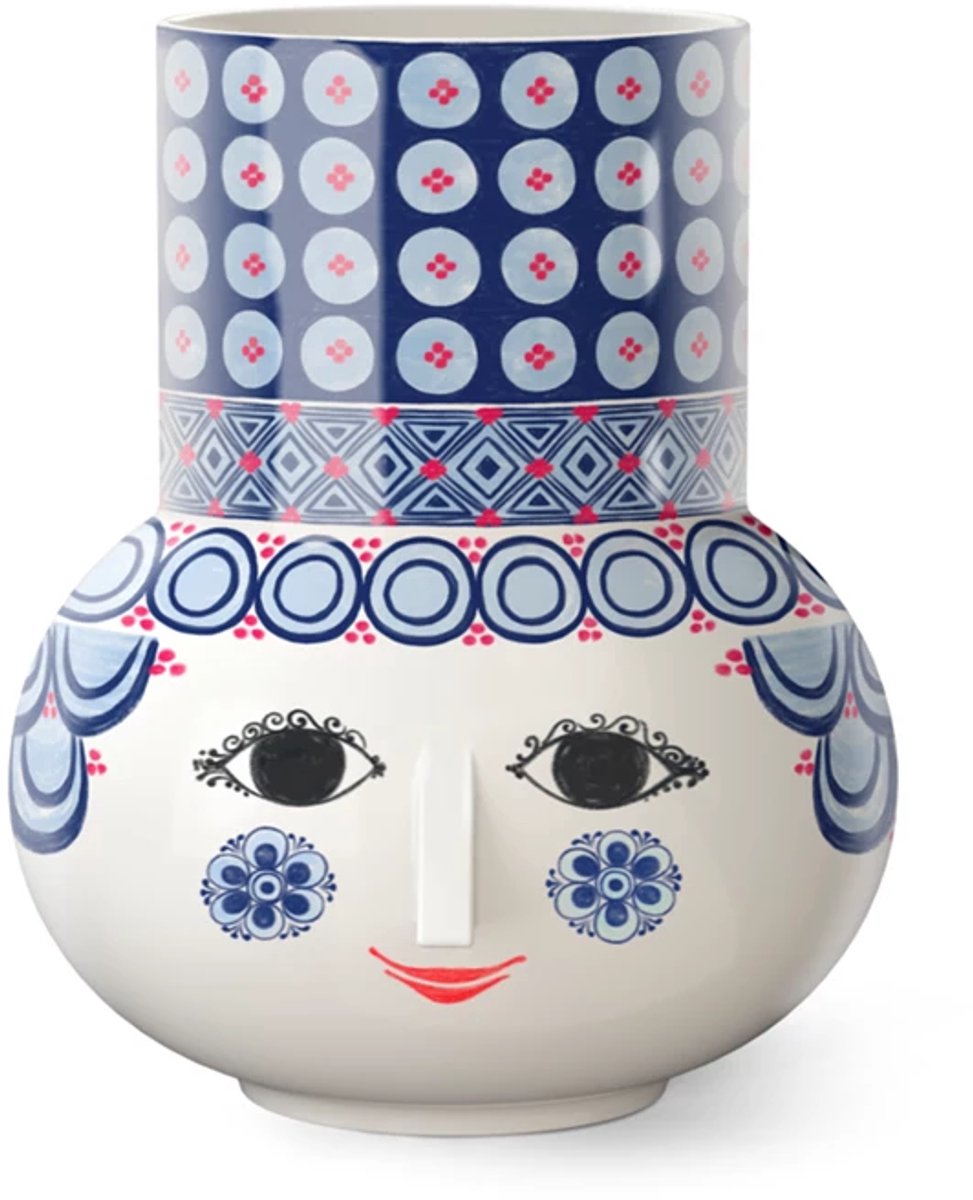 Bjørn Wiinblad Vaso Olga 20 cm Blu