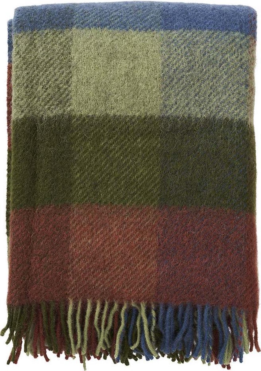 Klippan Yllefabrik Plaid en laine Gotland 130x200cm Multi-vert