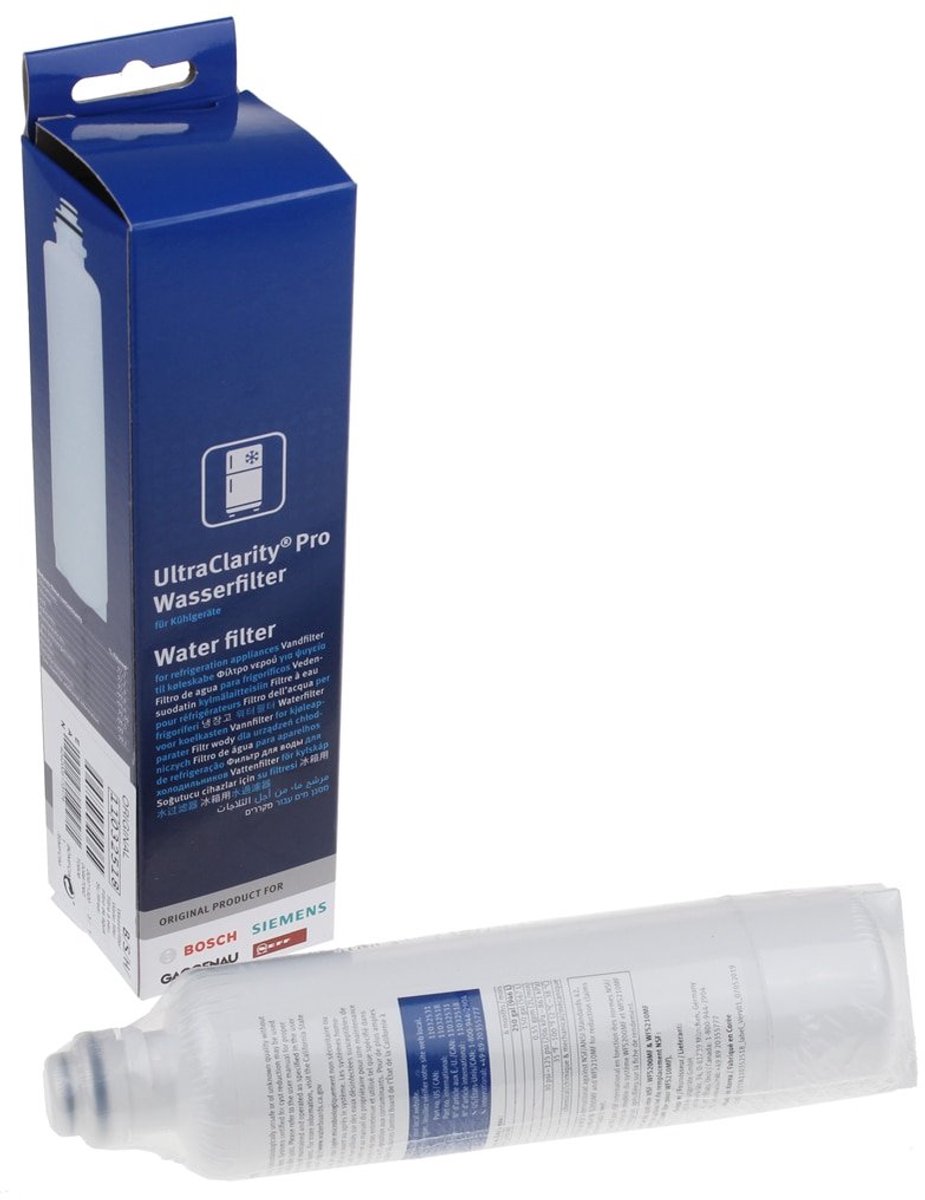 Filtro de água UltraClarity Pro para frigorífico Bosch Siemens Balay 11032518
