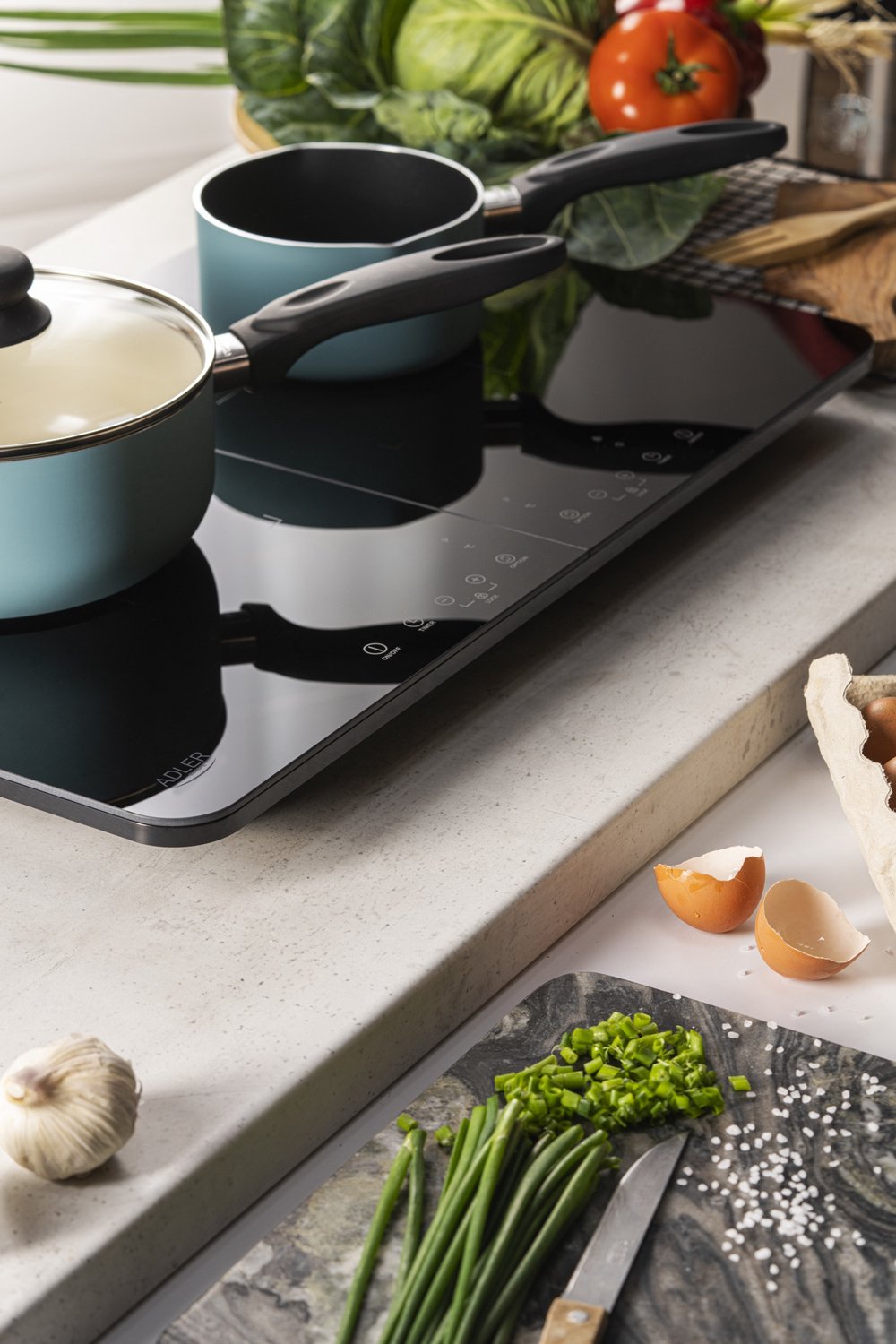 Adler AD 6516 hobs Negro Encimera 60.5 cm Con placa de inducción 2 zona(s)