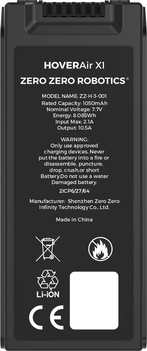 HoverAir X1 Battery Svart