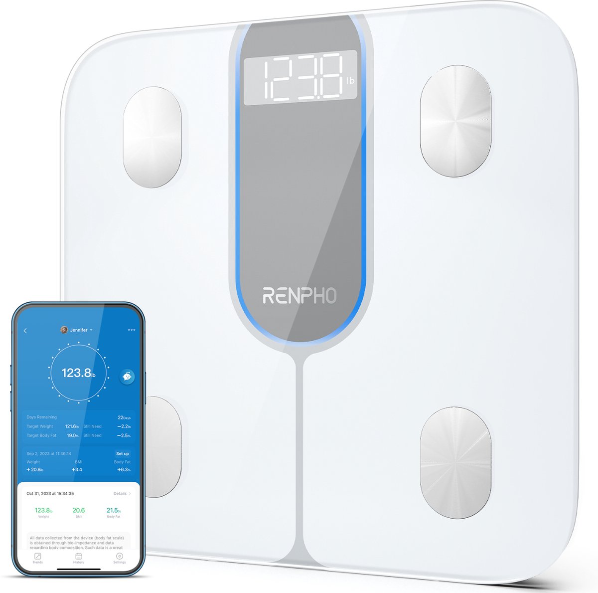 RENPHO Analysvåg Elis 1C - White