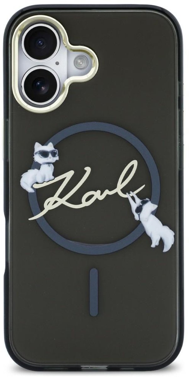 Karl Lagerfeld IML Choupettes Karl Script Logo MagSafe iPhone Air Case - Black