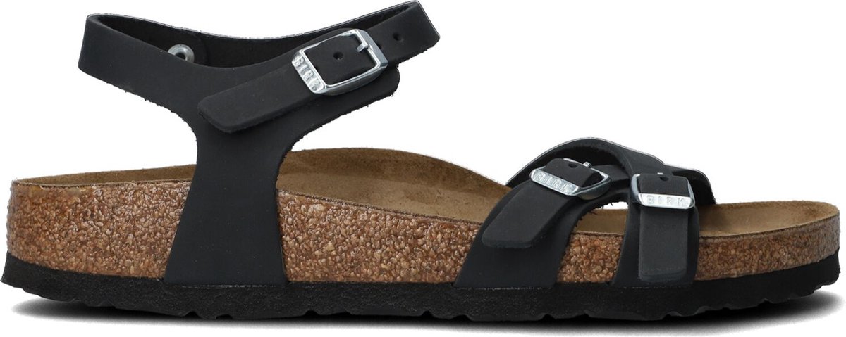 CALZATURE SANDALI PELLE BI-C3 BIRKENSTOCK KUMBA BLACK WAXY LEATHER 37