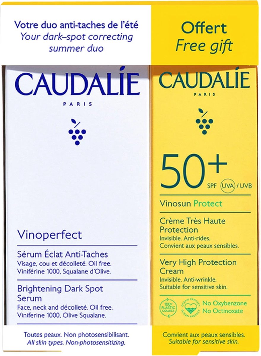 Caudalie Cofre Vinoperfect Sérum 30 ml Solar Vinosun + Spf50 20 ml regalo