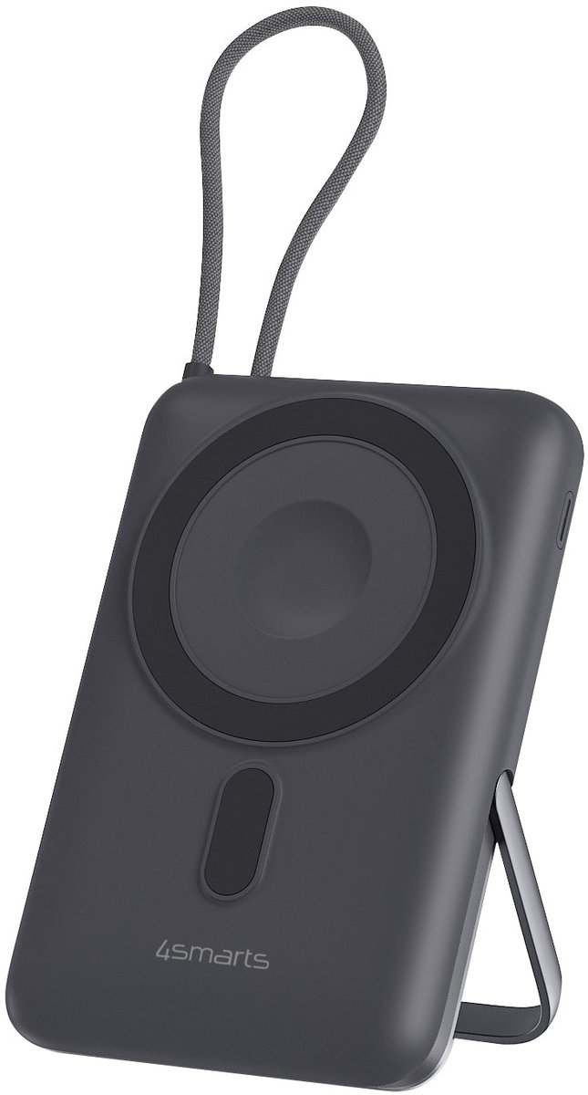 4smarts Trådlös Powerbank Enterprise Pocket 10000 mAh 22.5W – Rymdgrå