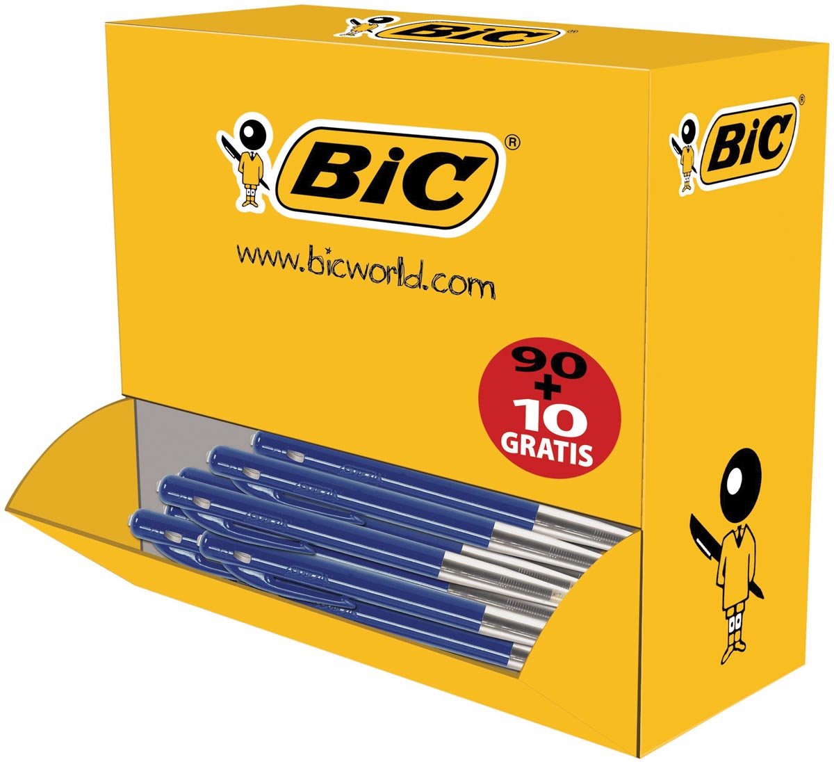 Kulspetspenna BIC M10 medium blå, 100 st